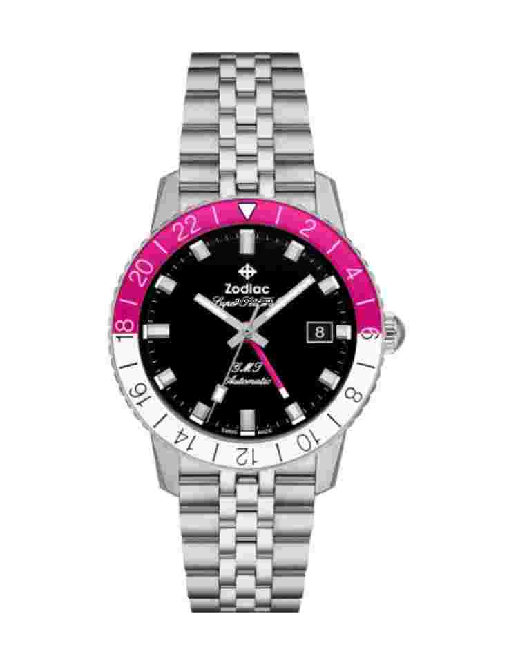 Zodiac
                           
                                 ZO9416 GMT Summer Newness Steel 40 mm Black Dial Automatic Men's Watch