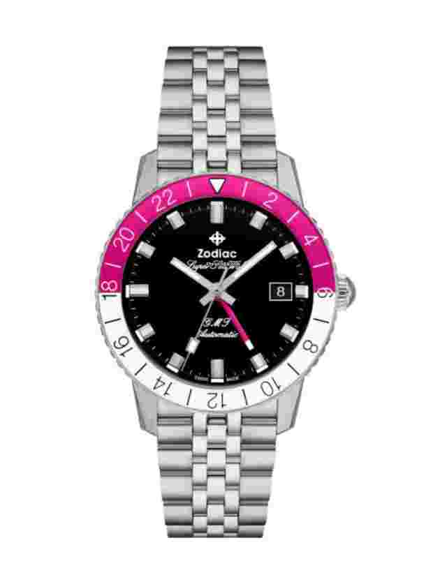 Zodiac
                           
                                 ZO9416 GMT Summer Newness Steel 40 mm Black Dial Automatic Men's Watch
