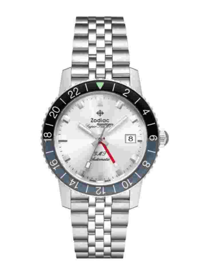 Zodiac
                           
                                 ZO9415 GMT Summer Newness Steel 40 mm Silver Dial Automatic Men's Watch