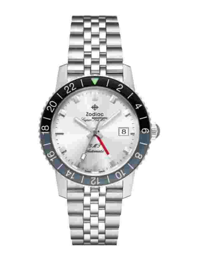 Zodiac
                           
                                 ZO9415 GMT Summer Newness Steel 40 mm Silver Dial Automatic Men's Watch