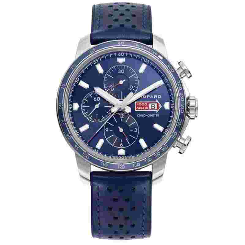 Chopard Mille Miglia
                           
                                 Gts Azzurro Chrono 168571-3007 Blue Dial Leather 44 mm Men's Watch