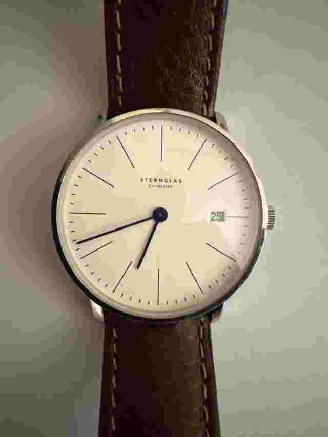 Junghans Relógio Sternglas estilo Bauhaus Relógio alemão Sternglas minimalista estilo Bauhaus