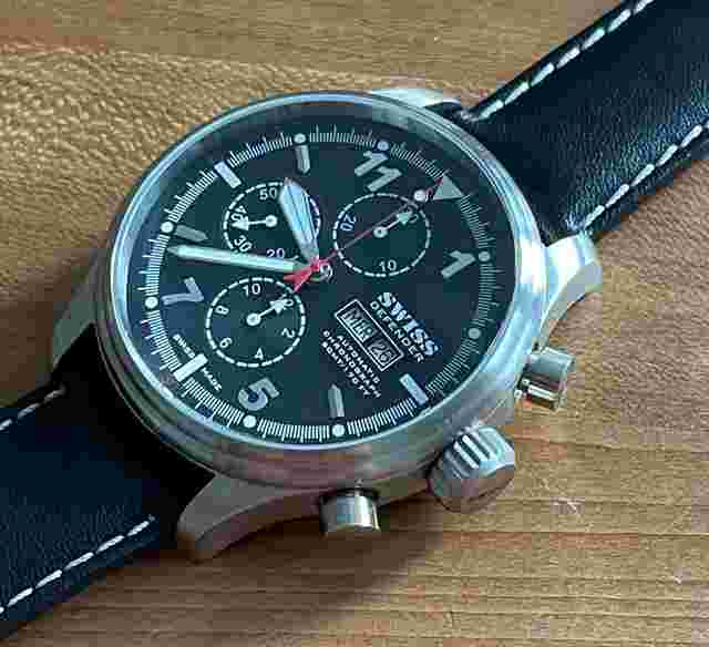 SWISS DEFENDER Automatic Chronograph Referenz CR 7750 NEU UVP CHF 3‘260.