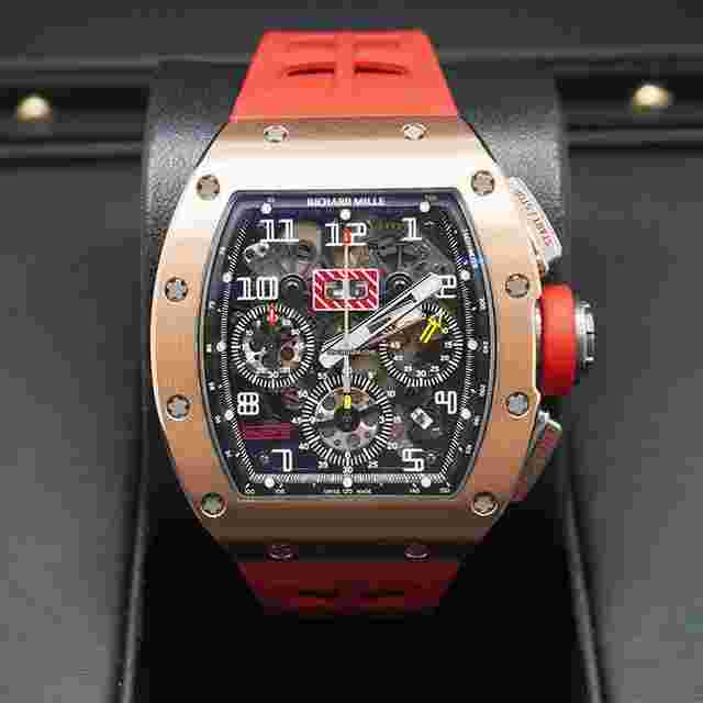 Richard Mille RM 011
                           
                                 RM11-FM Felipe Massa Chronograph Rose Gold 50mm Openworked Dial