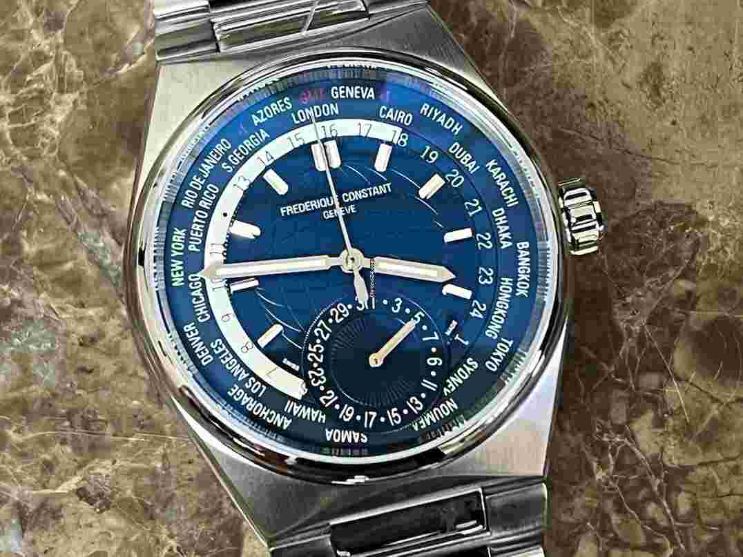 Frederique Constant Manufacture Worldtimer
                           
                                 Highlife Worldtimer Blue Dial Men's 41mm Automatic Box Papers FC-718N4NH6B