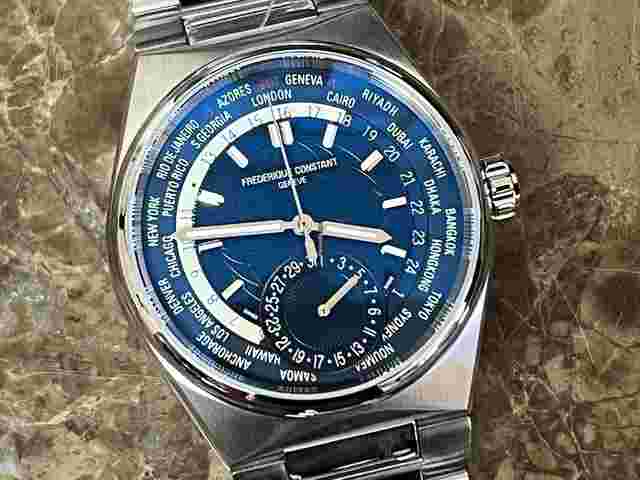 Frederique Constant Manufacture Worldtimer
                           
                                 Highlife Worldtimer Blue Dial Men's 41mm Automatic Box Papers FC-718N4NH6B