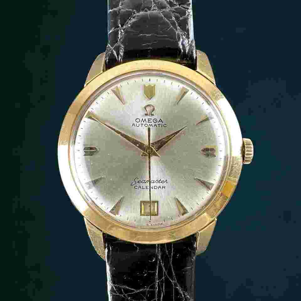 Omega Seamaster
                           
                                 Vintage Omega Seamaster Calendar Bumper 18k Solid Yellow Gold 34mm - 1950