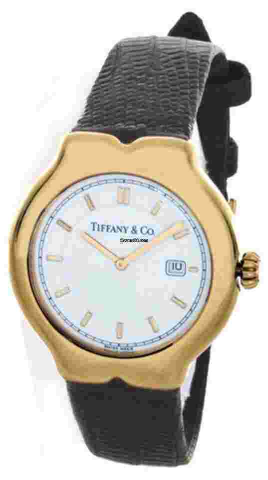 Tiffany
                           
                                 & Co Tesoro Unisex White Dial Brown Band Swiss Quartz Watch