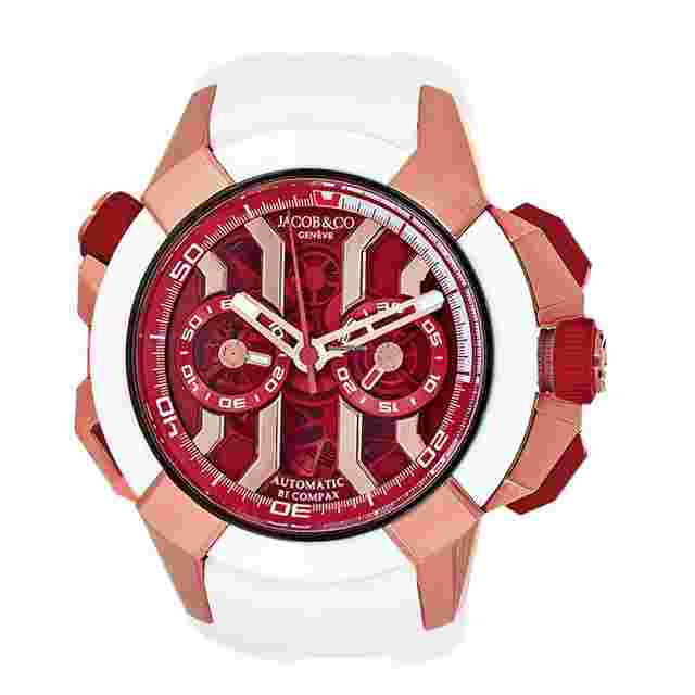 Jacob & Co.
                           
                                 . Epic X Chrono EC313.42.SA.RR.F 18K Rose Gold Red Index Dial 47 mm