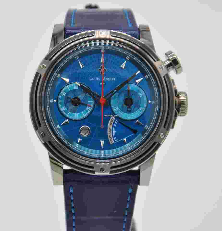 Louis Moinet
                           
                                 Space One Blue Titanium Limited to 28 46mm LM-88.20.20 Leather Automatic