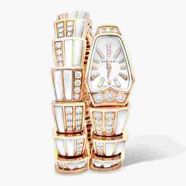 Bulgari Serpenti
                           
                                 18K Rose Gold Diamond 26mm Quartz Ladies Watch