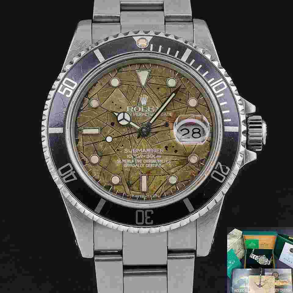 Rolex Submariner Date
                           
                                 16800 Unique Tropic Snake Spider dial 1984 Collector's Set Unpolished