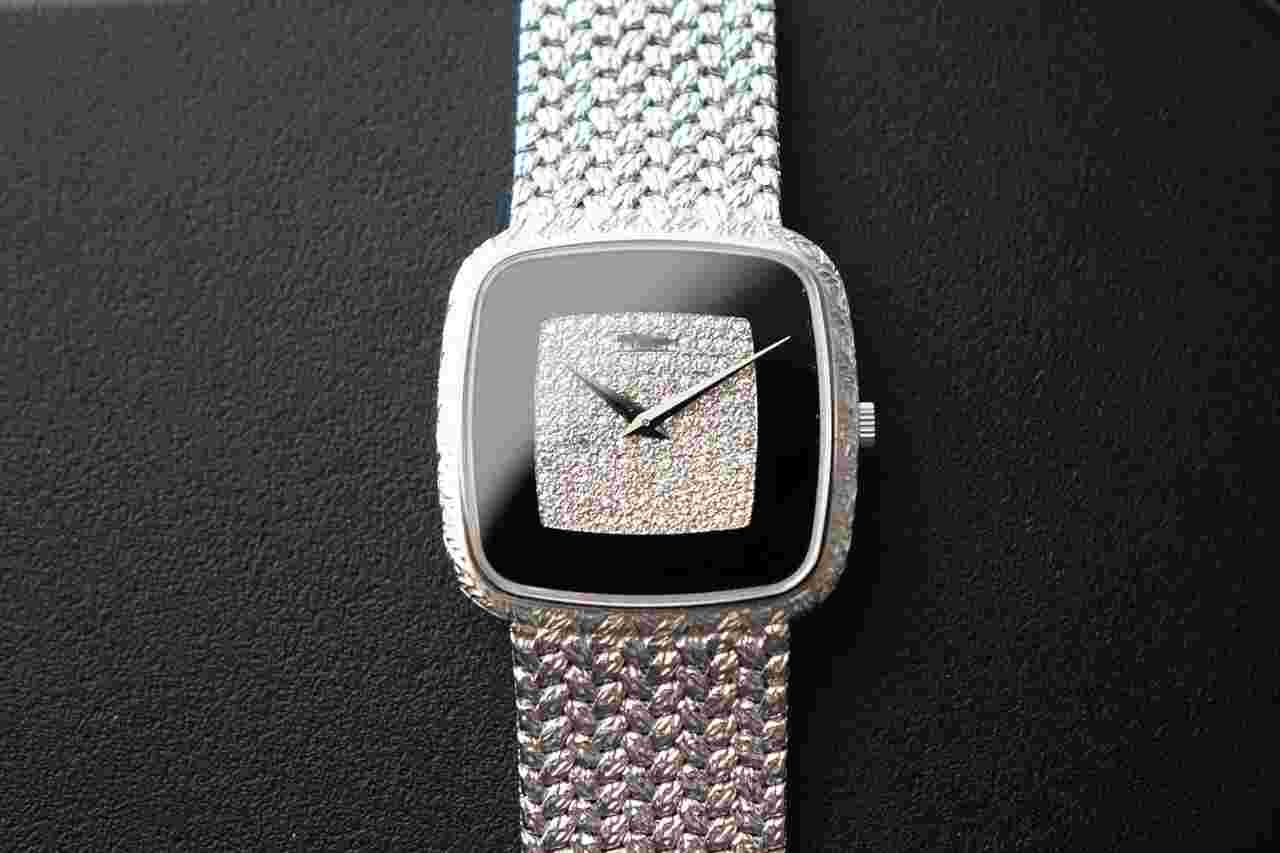 Piaget
                           
                                 Vintage Piaget 9771D2 onxy and pave diamonds white gold