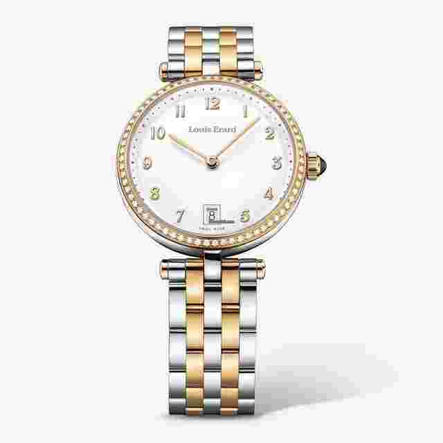 Louis Erard Romance
                           
                                 Diamond White Mother of Pearl Two-tone Stainless Steel Ladies Quartz Watch
