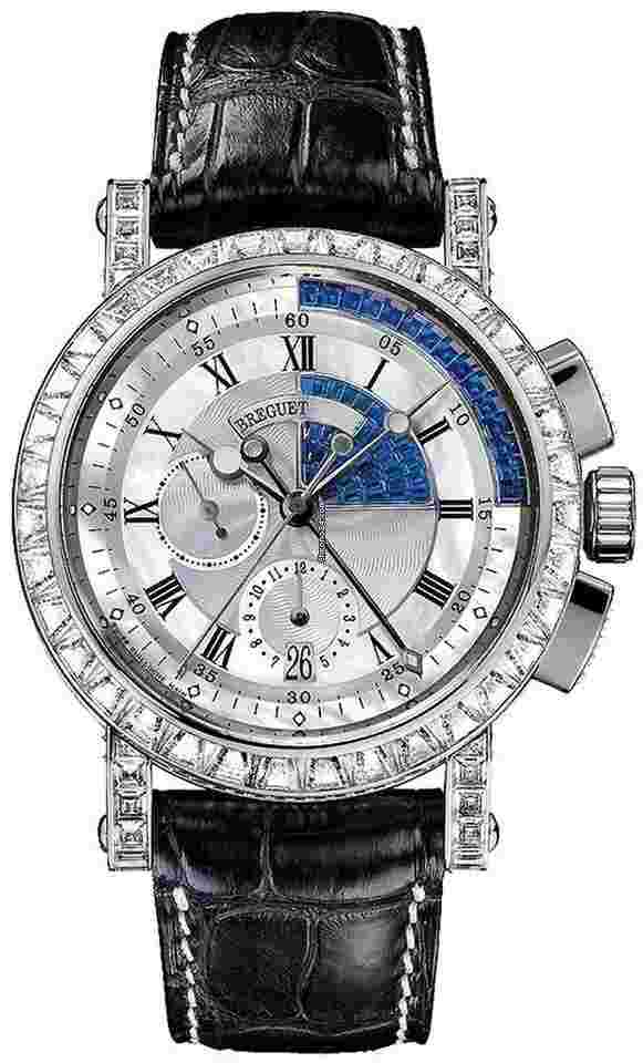 Breguet Marine
                           
                                 Chronograph 18K White Gold & Diamonds & Sapphires Men's Watch