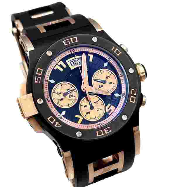 Jorg Hysek Abyss
                           
                                 Explorer Chronograph LE 18K rose gold & PVD Stainless steel Men's Wath