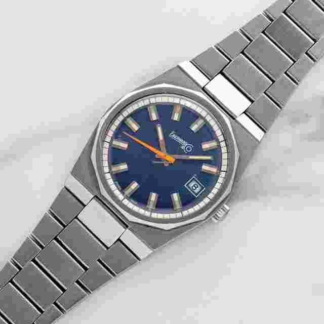 Eberhard & Co.
                           
                                 "Royal Oak" w/Blue Dial - Very Rare/Unpolished