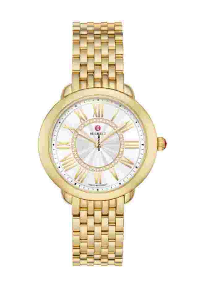 Michele Serein
                           
                                 MWW21B000160 Serein Mid Size Gold Tone 36 mm Roman Quartz Women's Watch