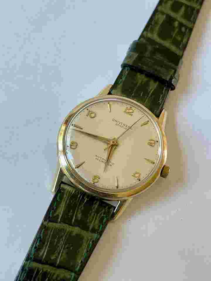 Universal Genève Microtor
Automatic Microtor Cal.215 28Jewels 10KGoldFilled Classic Engraved A.Capponi Vintage Swiss
