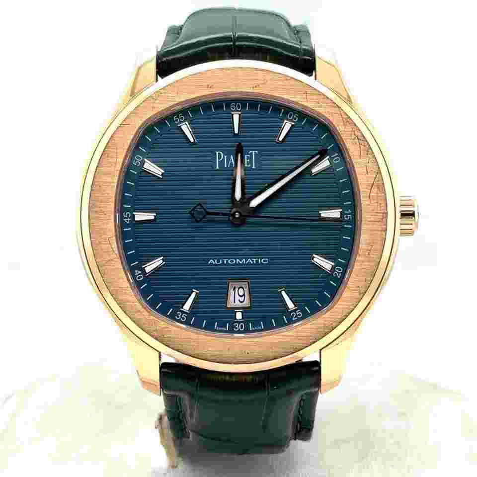 Piaget Polo
                           
                                 Date Automatic 42mm 18k Rose Gold Green Dial Men's Watch G0A47010
