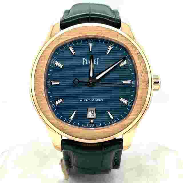 Piaget Polo
                           
                                 Date Automatic 42mm 18k Rose Gold Green Dial Men's Watch G0A47010