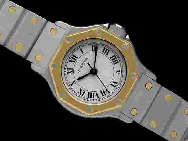 Cartier
                           
                                 Santos Octagon Ladies Watch Automatic - Stainless Steel & 18K Gold