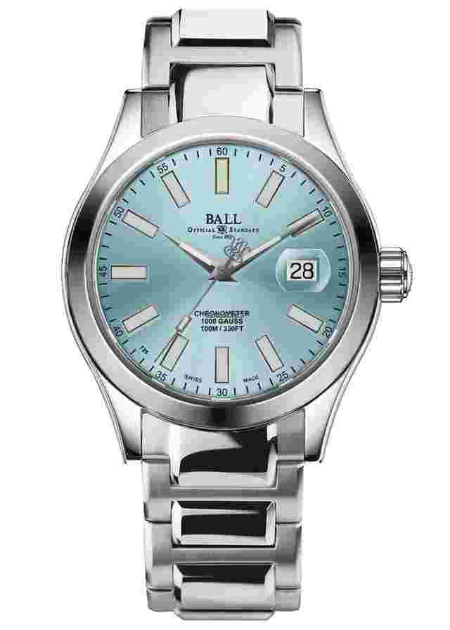Ball Engineer III
                           
                                 Marvelight Chronometer 40MM Ice Blue Dial Watch Box Papers