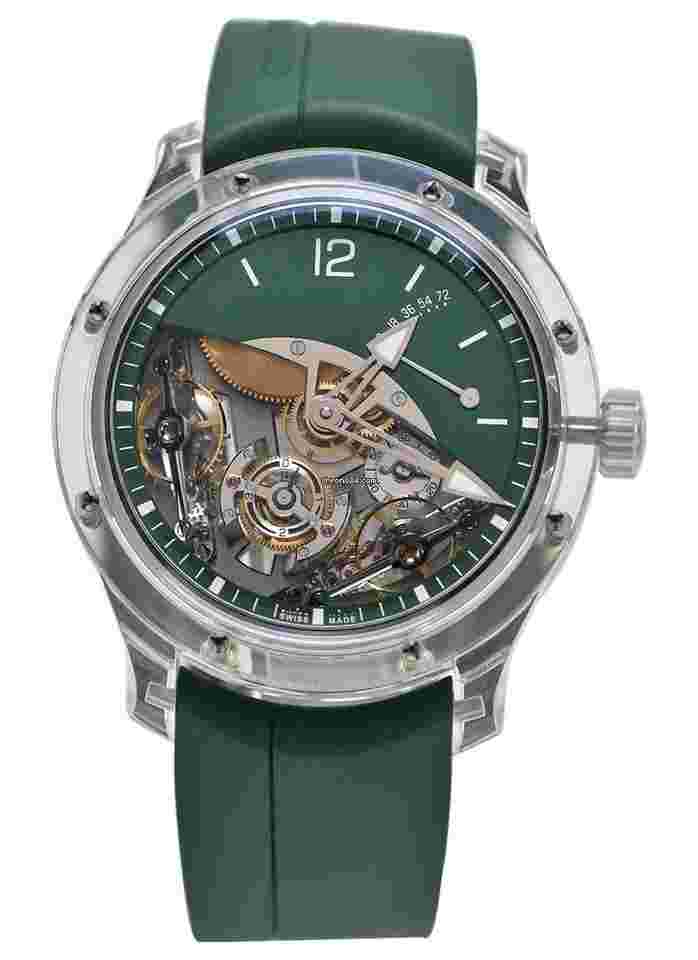 Greubel Forsey
                           
                                 Double Balancier in Sapphire on Green Rubber Strap with Green Dial Serial #2