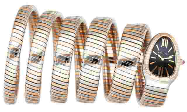 Bulgari Serpenti
                           
                                 SP35 SPG Tubogas Rose Gold & Steel Ladies Watch