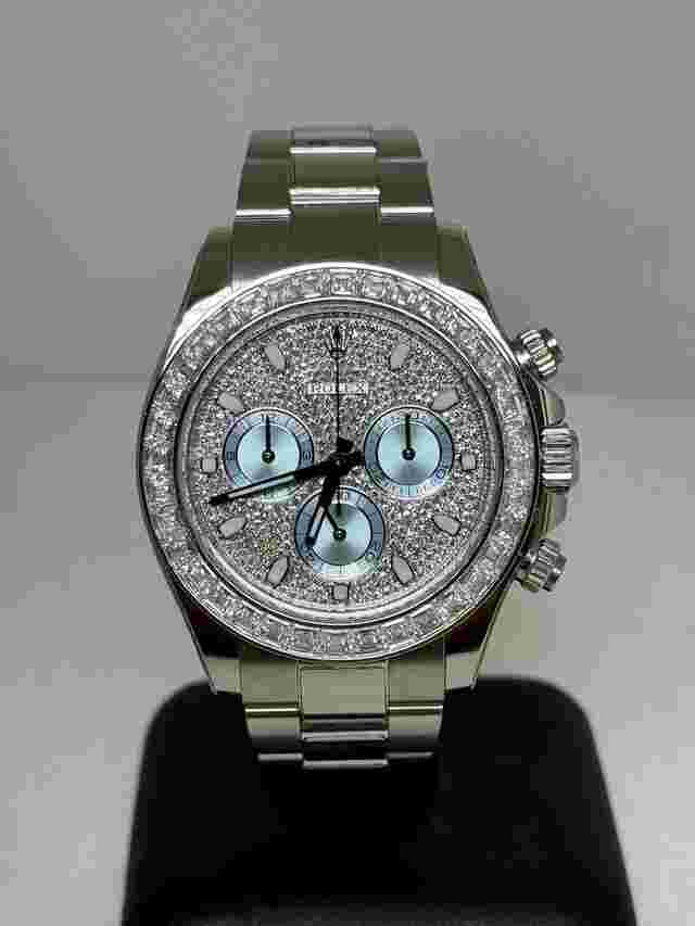 Rolex Daytona
                           
                                 Platin 116576TBR Pave LIKE NEW