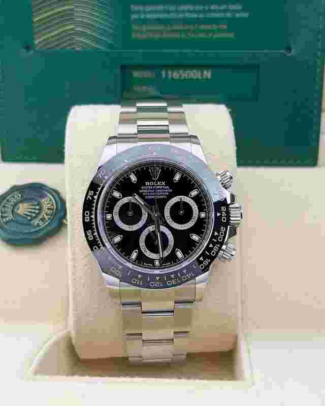 Rolex Daytona
                           
                                 In Stock UNWORN 2023 Daytona Black Dial 116500LN Oyster Bracelet