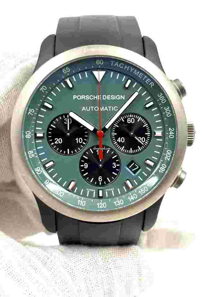 Porsche Design Dashboard
                           
                                 42mm Green Dial Rubber Strap 6612.14.55.1139 Box & Papers
