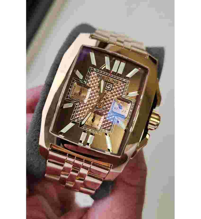 Breitling Bentley Flying B
                           
                                 RETAIL PRICE $59,000 Bentley Flying B Bronze-Amber Dial Solid Rose Gold Bracelet NEW