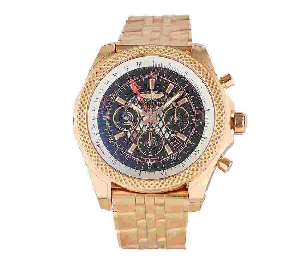 Breitling Bentley B04 GMT
                           
                                 Chronograph Skeleton Dial 18K RoseGold W/Box&Papers