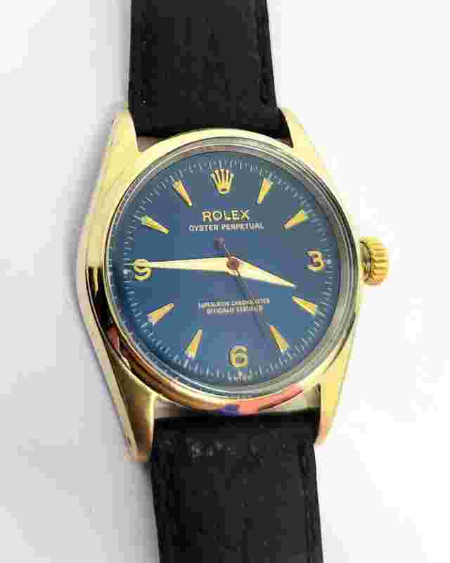 Rolex Oyster Perpetual 34
                           
                                 Vintage 14k Gold Cap ROLEX OYSTER PERPETUAL Automatic Watch c.1956 Ref.6634 RARE