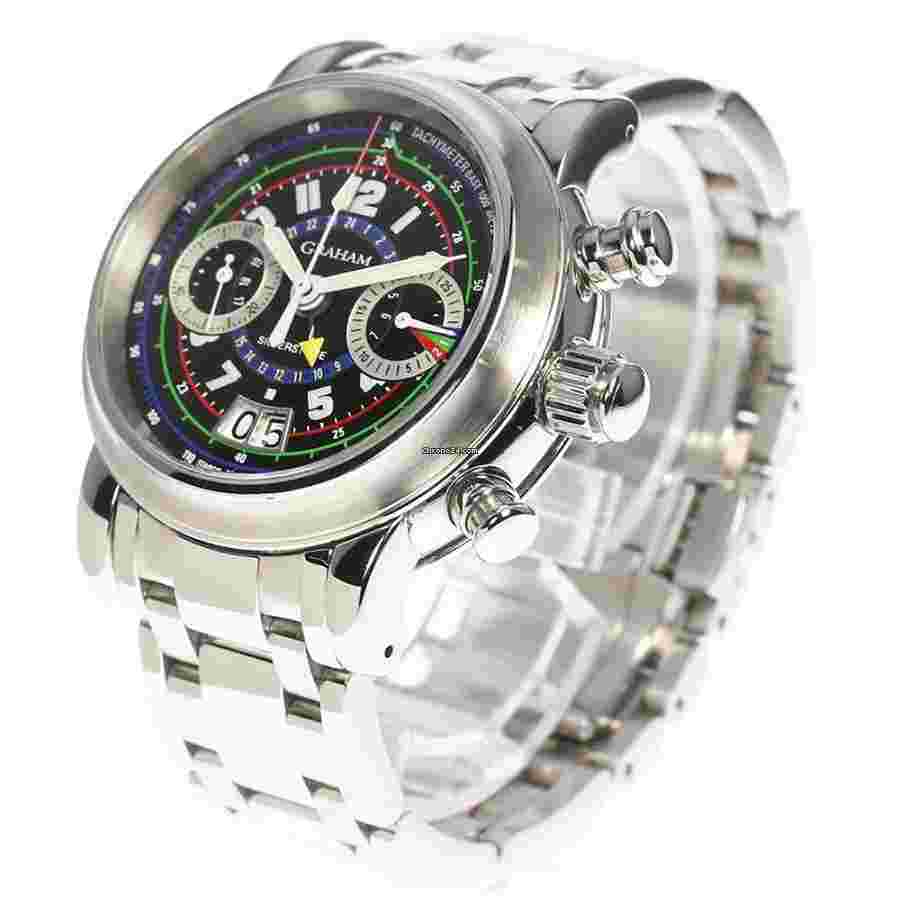 Graham Silverstone
                           
                                 Flyback Chronograph GMT 41mm Stainless Steel