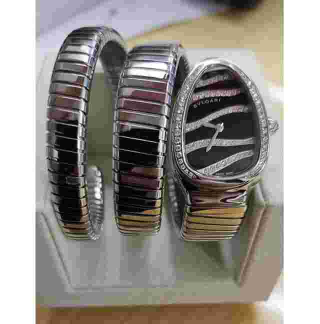 Bulgari Serpenti
                           
                                 Tubogas 35mm Double Bangle Ladies Watch NEW UNWORN FULL SET