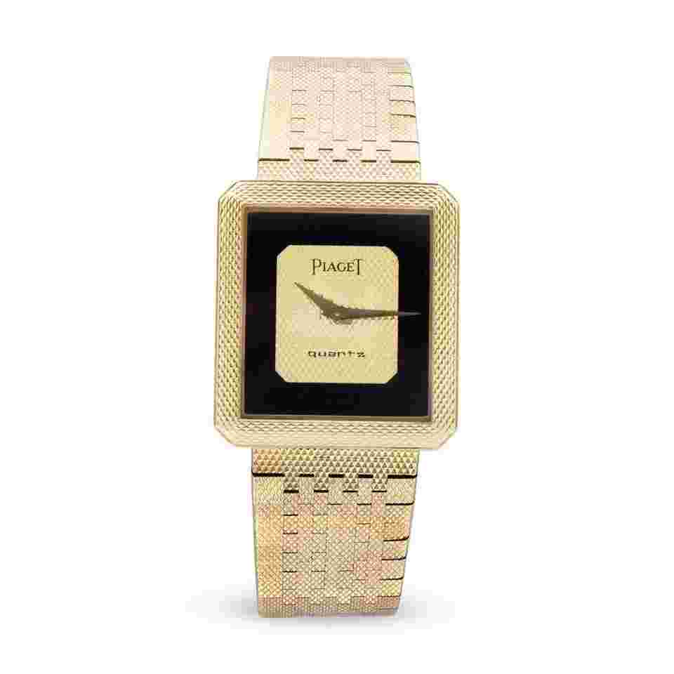 Piaget
                           
                                 Vintage 18K Yellow Gold Onyx Dial Quartz