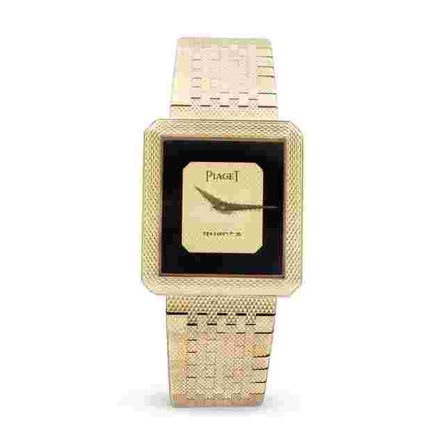 Piaget
                           
                                 Vintage 18K Yellow Gold Onyx Dial Quartz