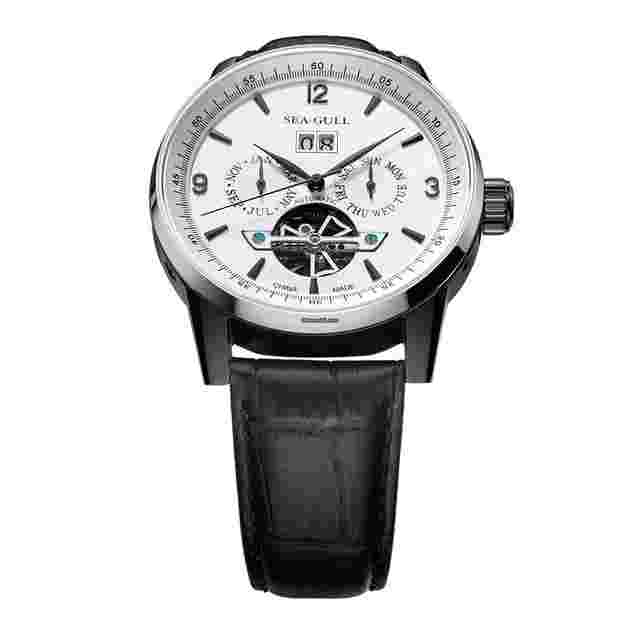 Sea-Gull
                           
                                 ST2625 Men Watches 50M Sapphire Double Display Transparent Wristwatches Automatic Movement