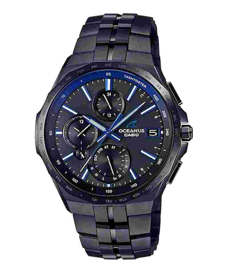 Casio Oceanus Manta All-Black OCW-S5000B-1AJF JDM 42.3mm 100m WR titanium case and strap