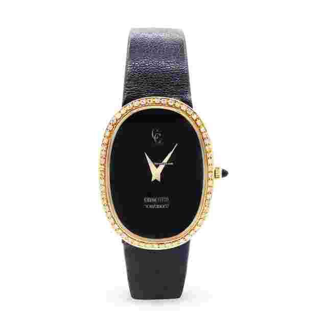 Concord
                           
                                 RARE DIAL Vintage Ladies Nine Quartz 18K Yellow Gold with Factory Diamonds
