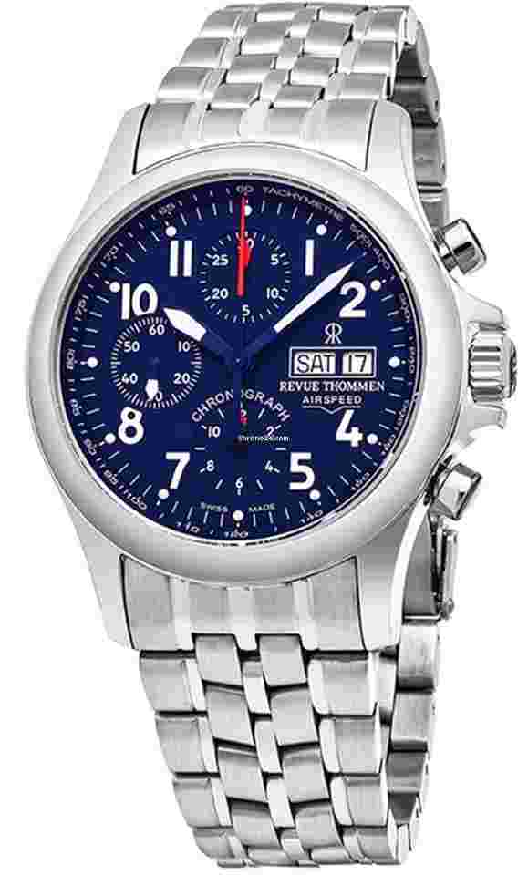 Revue Thommen Airspeed Chronograph Automatic Blue Dial Men's Watch 17081.6139