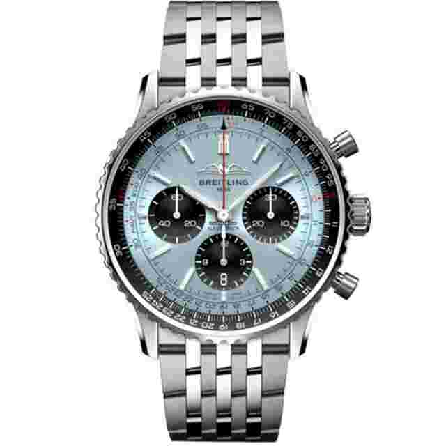 Breitling
                           
                                 Super Navitimer B01 Men’s Watch 43mm AB0138241C1A1 Stainless Steel with Ice Blue Dial 2024