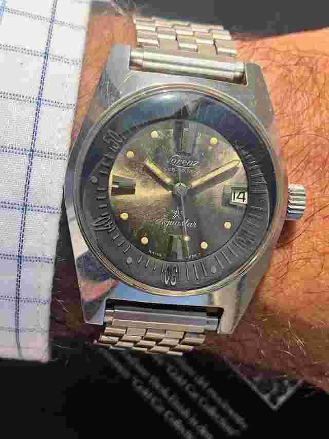 Lorenz
                           
                                 Aquastar Automatic Sub 20 ATM Nice Condition Tropical Dial Rare Top