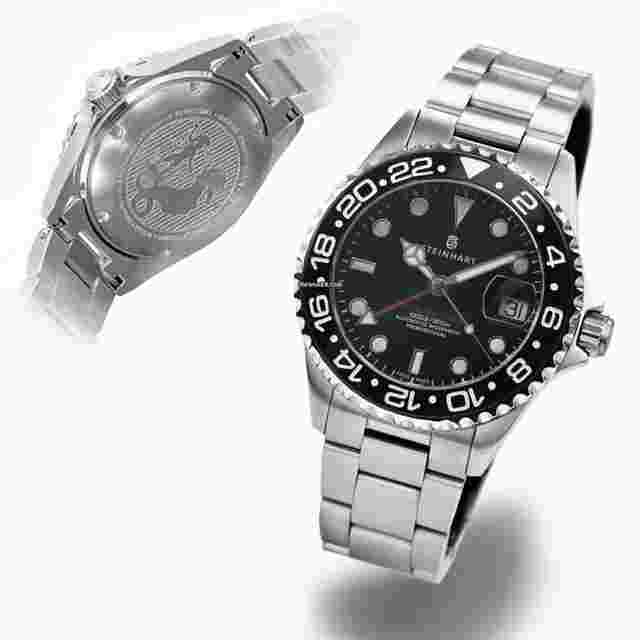 Steinhart
                           
                                 Ocean 39 GMT BLACK Automatic Men's Diver Watch Black Bezel / Black Dial 103-1016