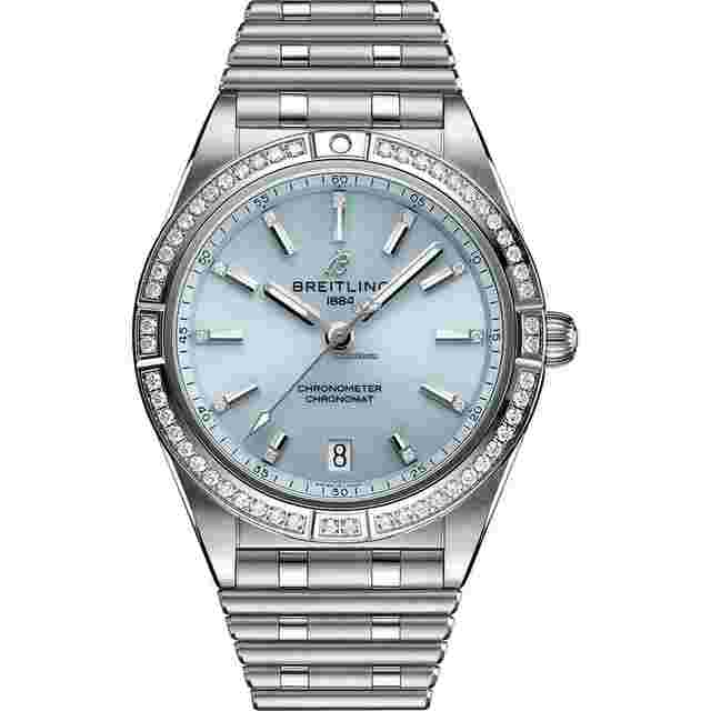 Breitling Chronomat 36
                           
                                 b01 36mm G10380591C1G1Automatic Stainless Steel With Diamond Bezel Ice Blue Dial Watch