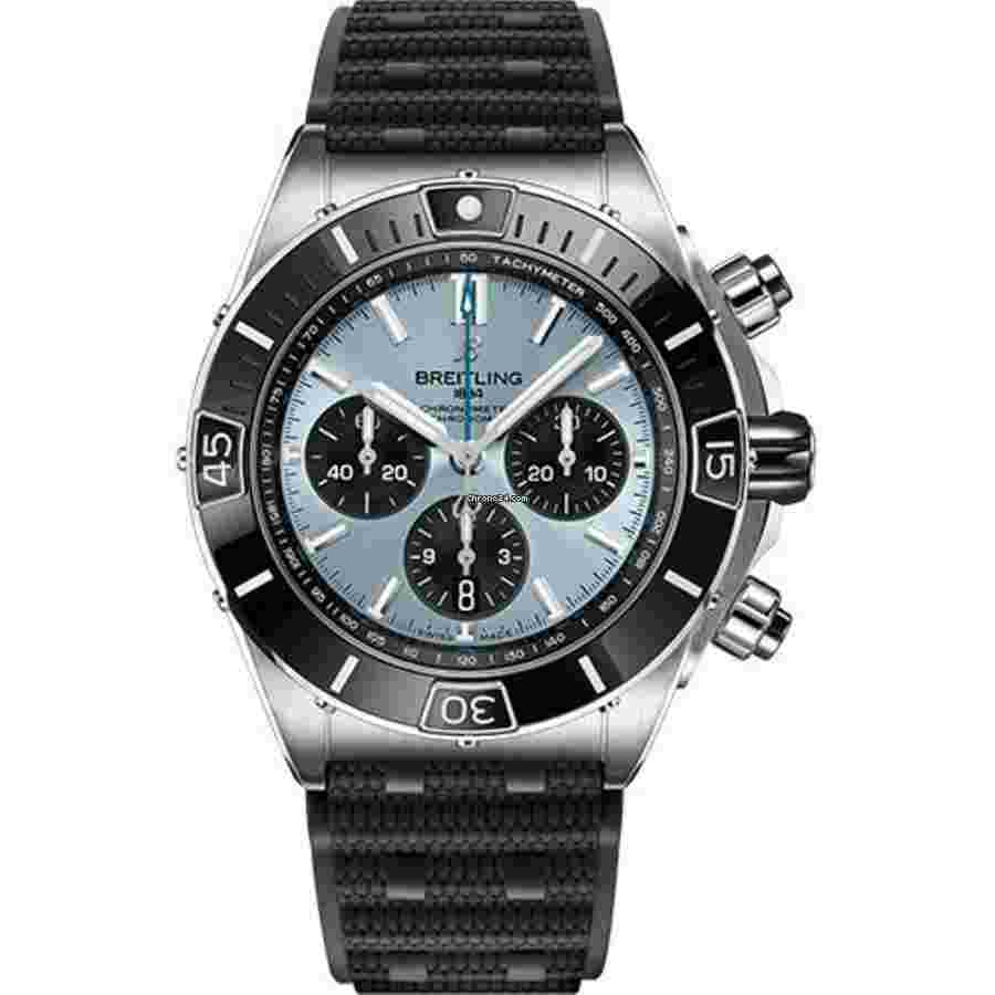 Breitling Chronomat
B01 44mm PB0136251C1S1 Stainless Steel With Black Rubber Watch Ice Blue Dial 2024
