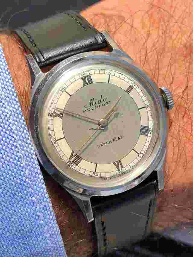 Mido Multifort
                           
                                 Extra Flat Nice Condition Francois Borgel Case Sector Dial Rare Dream Top C