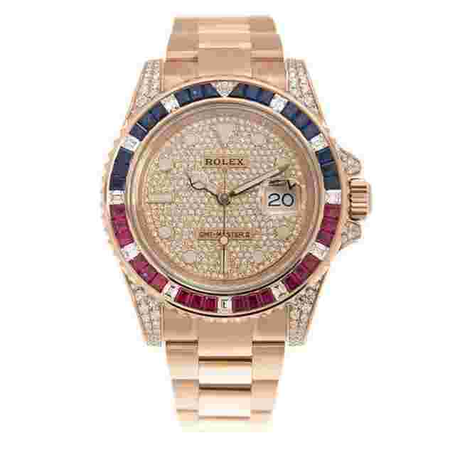 Rolex GMT-Master II
                           
                                 Unworn GMT-Master II 126755SARU Rose Gold Pave Dial